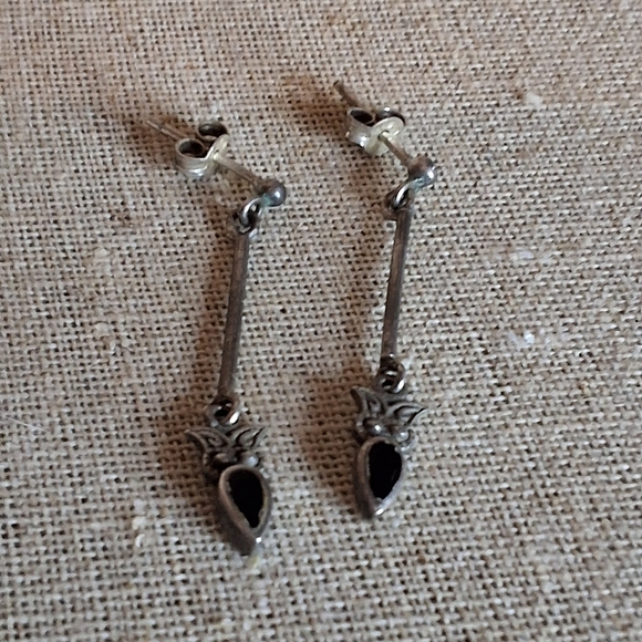 Vintage sterling Silver Dangle Earrings With Bonus Pair - Picture 1 of 7